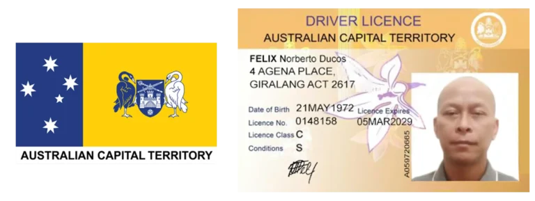 Australian Captial Territory Full licence