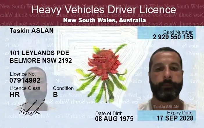 Heavy Vehicle Drivers Licence New South Wales Australia, New South Wales Drivers Licence