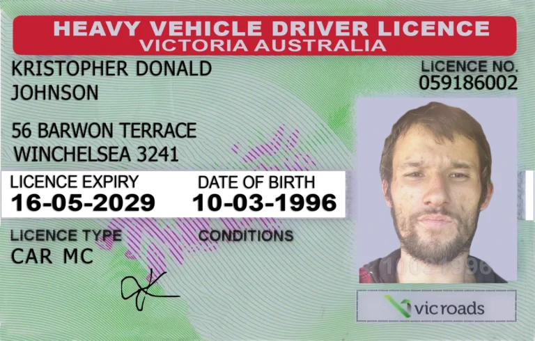 Heavy Vehicle Drivers Licence Victoria Australia, Victoria driver licence