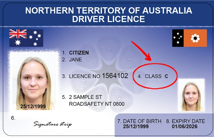 Full Licence Northern Territory of Australia