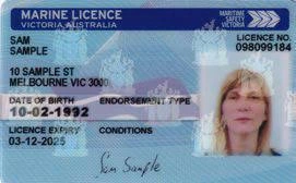 Marine Licence Victoria Australia, Victoria driver licence