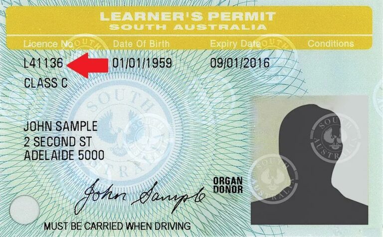 Learners permit South Australia, South Australia Drivers Licence